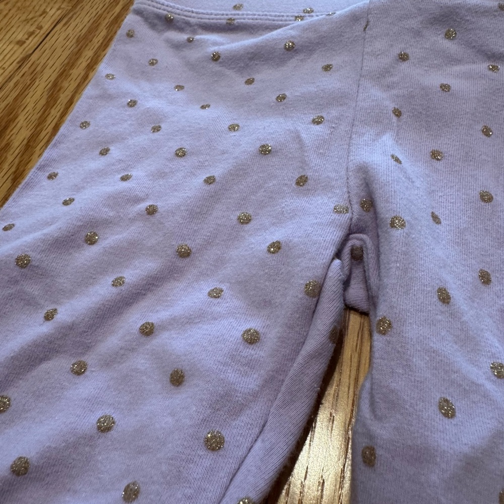 Crewcuts Lavender Leggings with Gold Dots 4-5 T girl